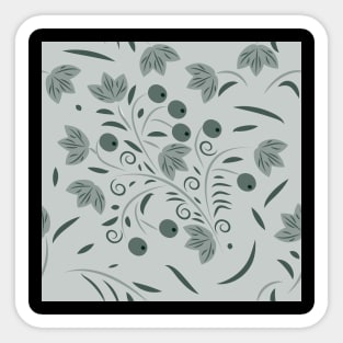 Floral pattern with flowers and leaves Sticker